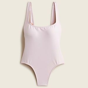 J. CREW - Long torso Ribbed squareneck one-piece
